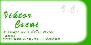 viktor csemi business card